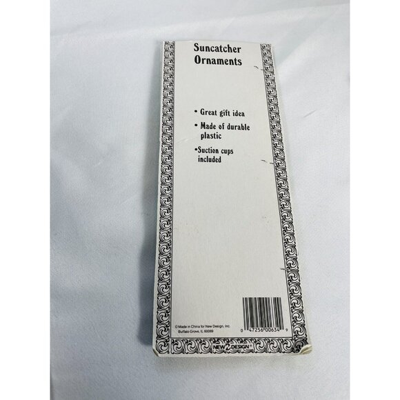 Vintage Christmas Suncatcher Resin Snowman Train Lantern Set of 3 New Old Stock - Picture 8 of 9